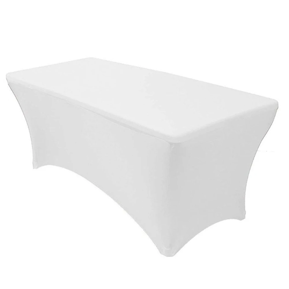 Rectangular Spandex Stretch Tight Fit Table Cover Lycra Trestle Tablecloth polyester fiber Table cl