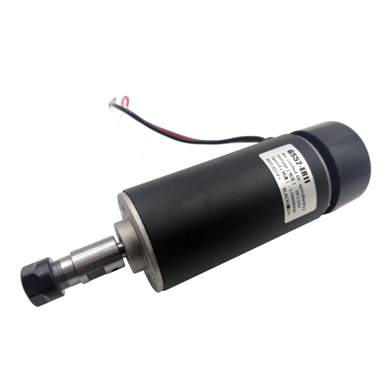 Шпиндель с воздушным охлаждением 500 Вт высокоскоростной DC12V-48V мотор шпинделя DIY шпиндель для гравировочной машинки ER11 матовый