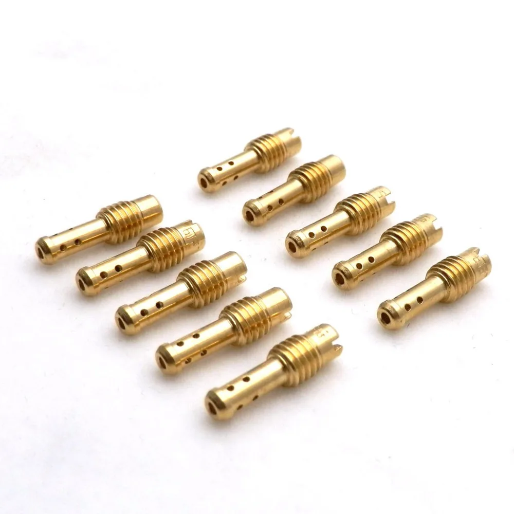 10x мотоцикл Pilot Jet 8 отверстий для MIKUNI VM/TM/TMX VM22/210 AX100 EN GN TZR TM TMS карбюратор 15 37 5|pilot