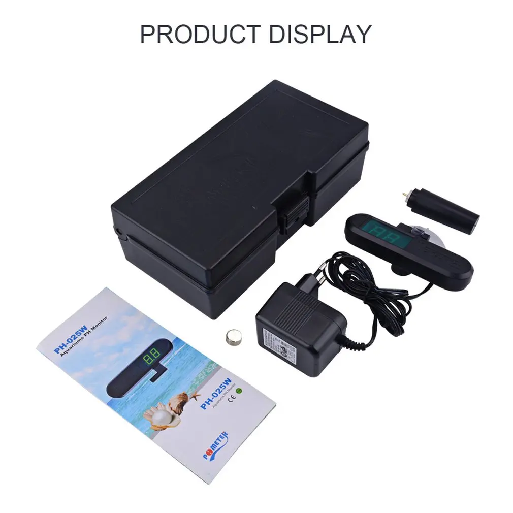 

0.0-9.9 PH Tester Aquarium PH Detector PH Monitor with Suction Cup Digital PH Meter PH Detector Water Testing Tools