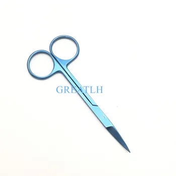 

New Titanium Iris Scissors Curved 22mm tip ophthalmic Dental eye surgical instrument Dental