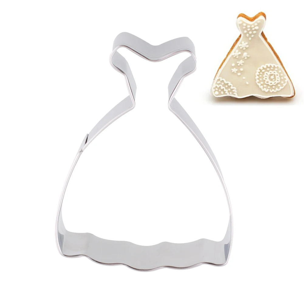 

New Cute Wedding Dress Princess Cookies Cutter Mold Biscuit Fondant Mould
