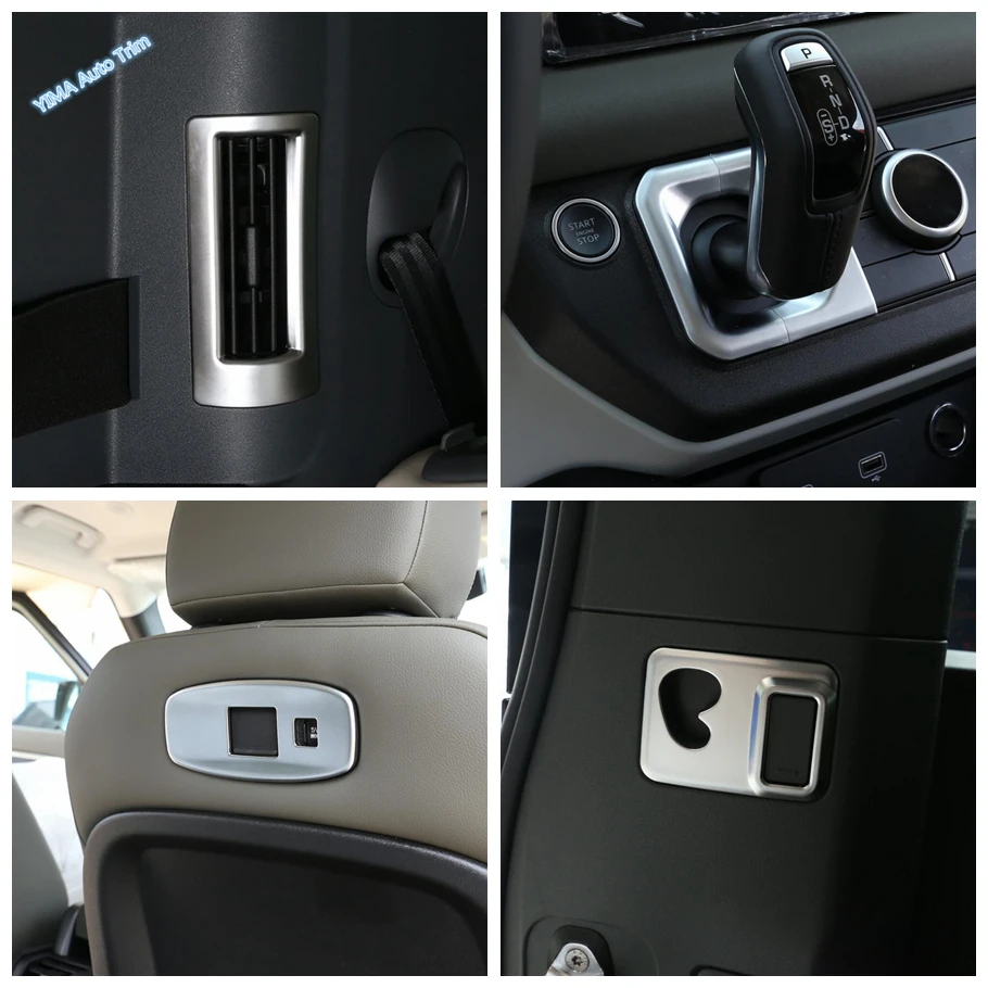 

Lapetus Rear Trunk Pillar C Air Condition Vent Outlet / Transmission Shift Gear Cover Trim For Land Rover Defender 110 2020 2021