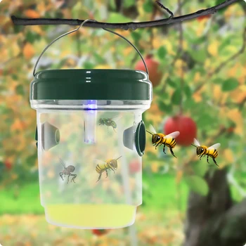 

LED Solar Powered Fly Trap Flying Bee Hornet Trap Catcher Insect Easily Carrying Part Eco-friendly Tool Mosquito Killer