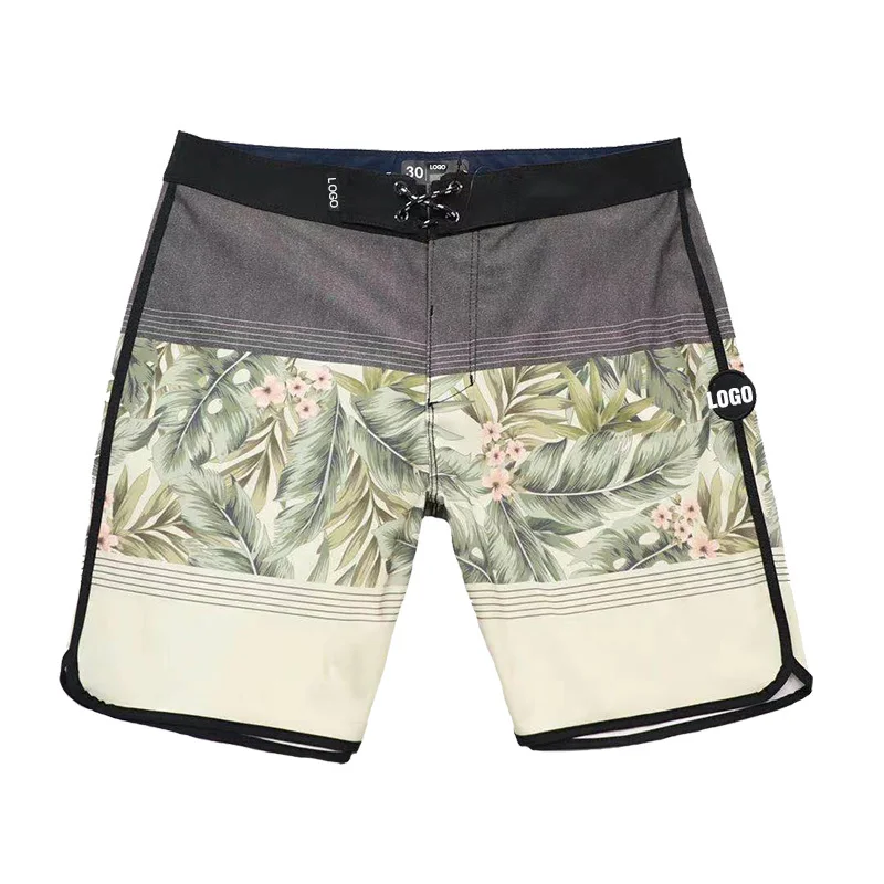 2020 ventas cortos de hombres de secado rápido pantalones cortos de playa Bermudas cortos a rayas pantalones cortos de Spandex