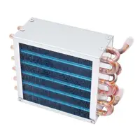Avec coque condensateur radiateur congélateur refroidi par air ventilateur refroidi à l'eau ailé en aluminium tube de cuivre échangeur de chaleur 5