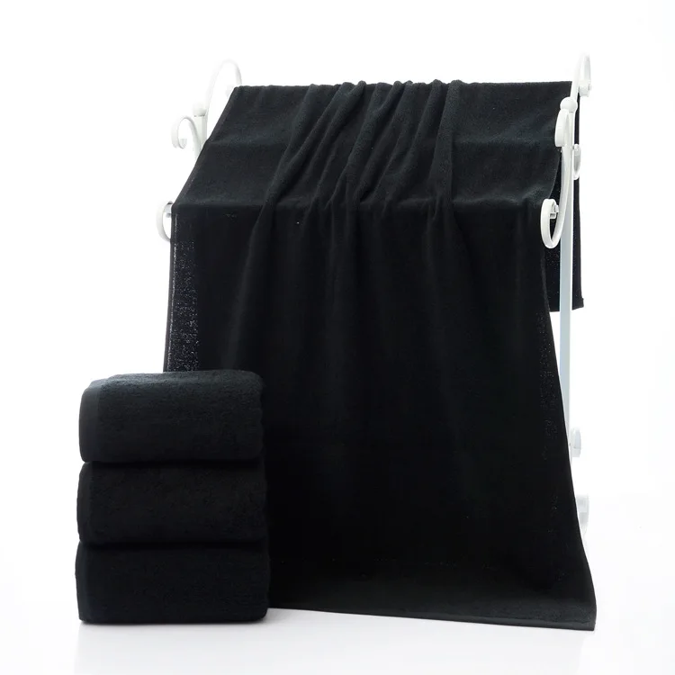 Juego de toallas negras para hombre, paño de mano, 1 ud., para ducha y  acampada, novedad, 3 piezas - AliExpress