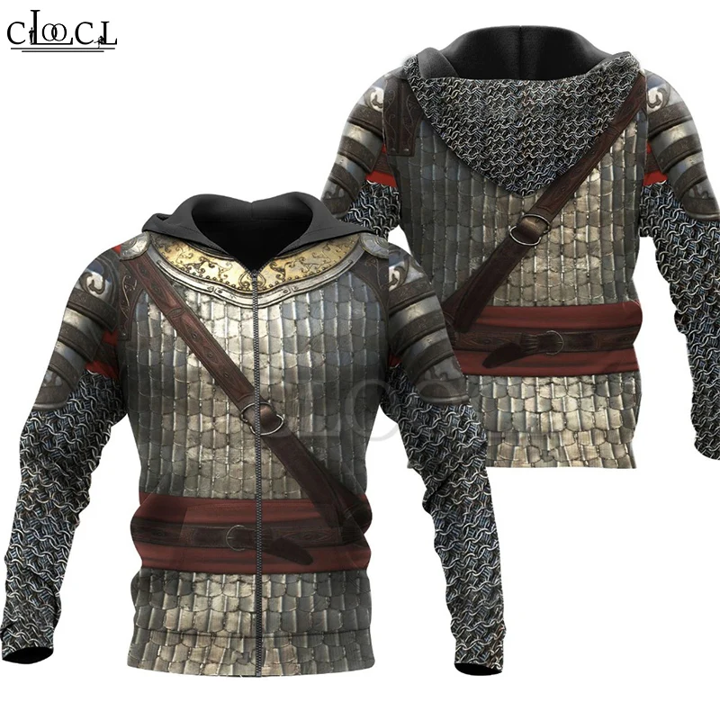 Толстовка CLOOCL Chainmail в стиле рыцаря средневековой доспехи с 3D принтом Мужская