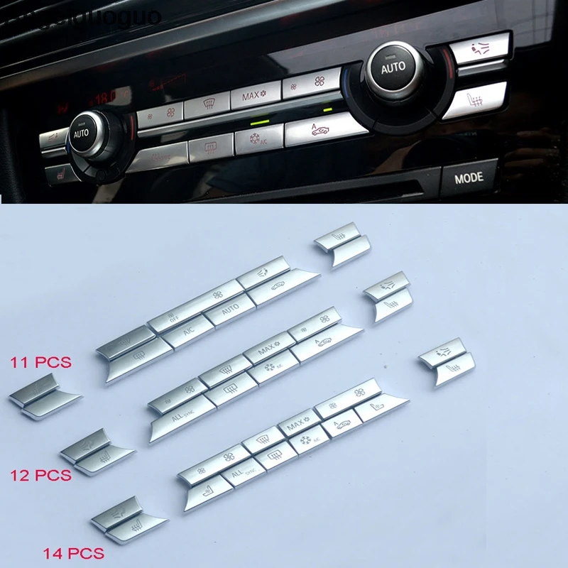 Car Air conditioning wind adjust button air volume switch Replace Trim Cover sticker for BMW 5 6 7 X3 X4 X5 X6 Series