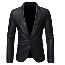 

New Men's Leather Jackets Autumn Casual Motorcycle PU Jacket Biker Coat Male Slim Fit Clothing Asian Size