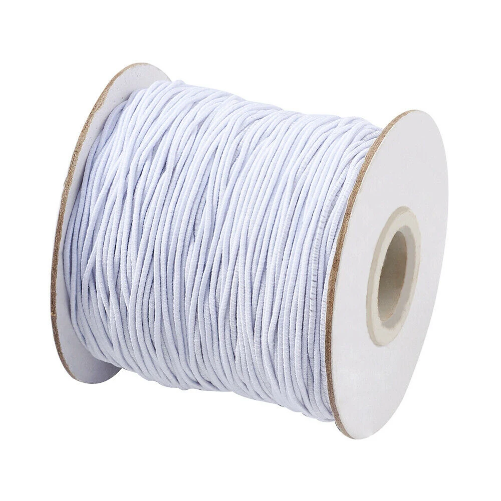 100m/Roll White Round Elastic Cord String Thread DIY Mask Rope Beaded elastic string Ear Clothing Craft Accessories | Дом и сад