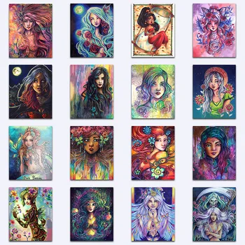 

Diamond painting Cross stitch Cartoon sexy beauty Full Square Diamond mosaic beautiful lady DIY Diamond embroidery cute girl 18