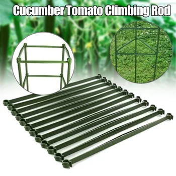 

12 Pcs Tomatoes Trellis Connector Stake Arm Cage Plant Plastic Stake Durable for Garden BDF99