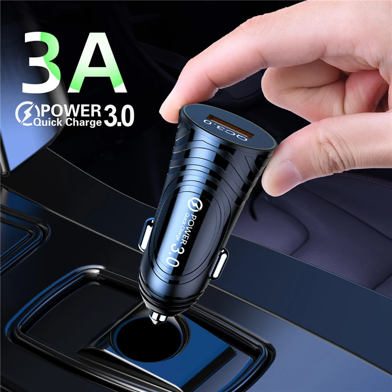 Мини-Переходник USB Lovebay Bullet Head для зарядки в машине QC3.0 быстрая зарядка 3 А