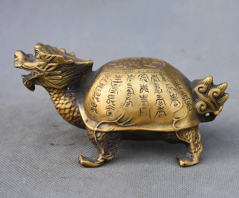 Statue de Shou Dragon tortue tortue tortue Mythe chinois, longévité