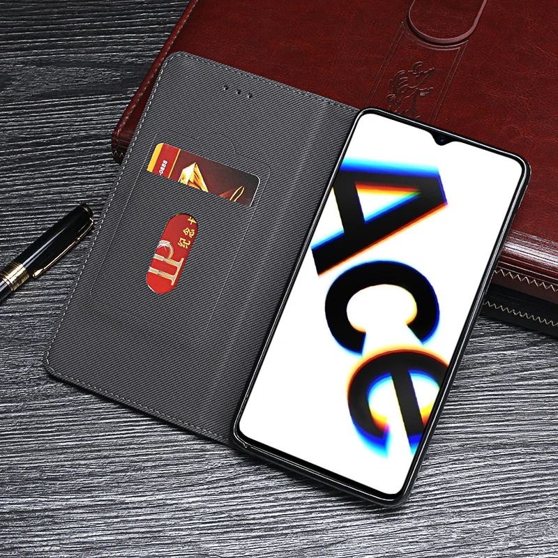 Чехол для Oppo Reno Ace с отделением для карт, винтажный кожаный чехол-книжка для телефона, чехол для Oppo Realme X2 Pro, ретро чехол с отделением для карт