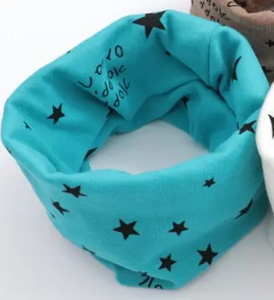 star letter green Autumn Winter Baby Scarf Warm Knitted Cotton Children Scarf Girls Scarf Toddler Scarf Neckerchief Kids Boy Neck Ring Collar - Цвет: star letter green