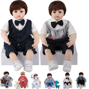 

JINGXIN PRINSES 60cm Reborn Baby Dolls Toys Short Hair Cool Real Newborn Bebe Toy Birthday Gifts Kids Playmate Silicone Vinyl