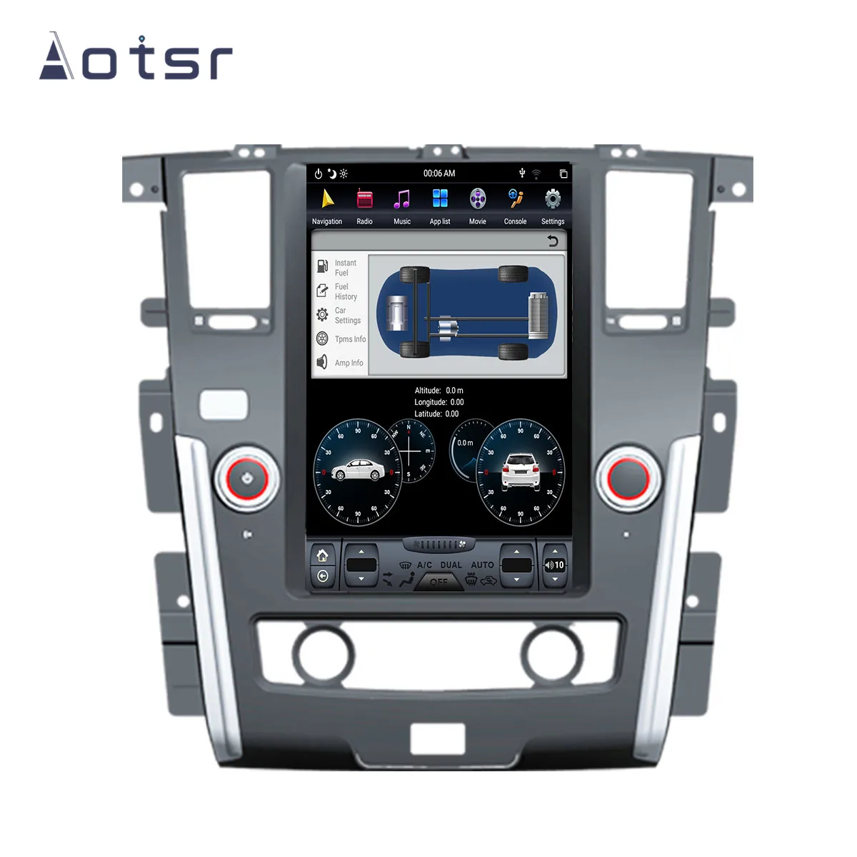 Sale Tesla Styel Android 8.1 Car DVD player GPS Navigation For Nissan Patrol 2010-18 Auto Stereo Multimedia Head Unit recorder Player 5