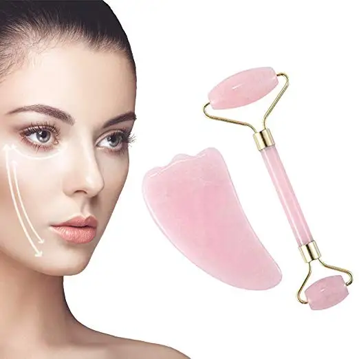 

Beauty Roller Quartz Roller Slimming Face Massager Face Lifting Tool Natural Jade Facial Massage Roller Stone Skin Massage