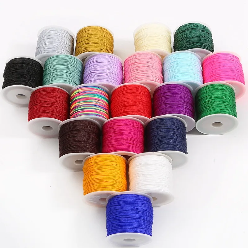 

Approx 50M/Roll 0.8MM Multicolor Hand Braided Thread No No Elasticity Wire For DIY Making Ornaments Jewelry Accessories