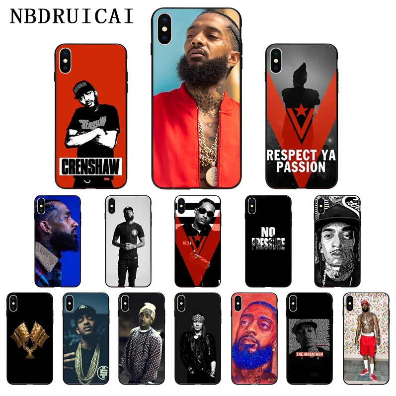 

NBDRUICAI Rapper Nipsey Hussle High Quality Silicone Phone Case for iPhone 11 pro XS MAX 8 7 6 6S Plus X 5 5S SE XR case