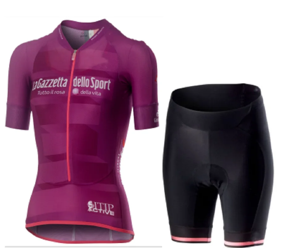 Тур де италия Женская одежда наборы велосипедной одежды летние шорты с коротким рукавом быстросохнущие MTB гоночные Майо ciclismo набор - Цвет: 8