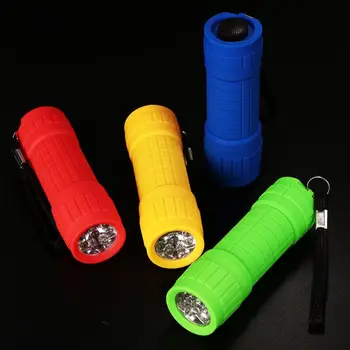 

Flashlight Camping Torch 9 LED Light Super Bright Light Outdoor Beam Bright Flashlight Multi-Color Lamp Hiking Black Sport 50lm