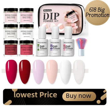 

Dipping Powder Set Nail Polish Set Primer Sealing Layer Desiccant Nail Starter Kit Dip Powder System Eco-friendly Quick Delivery
