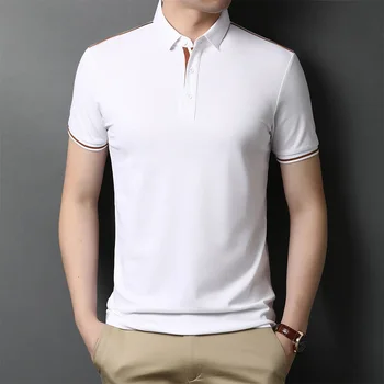 

2020 summer new lapel solid color short-sleeved T-shirt men business half-sleeved tops tees ws190