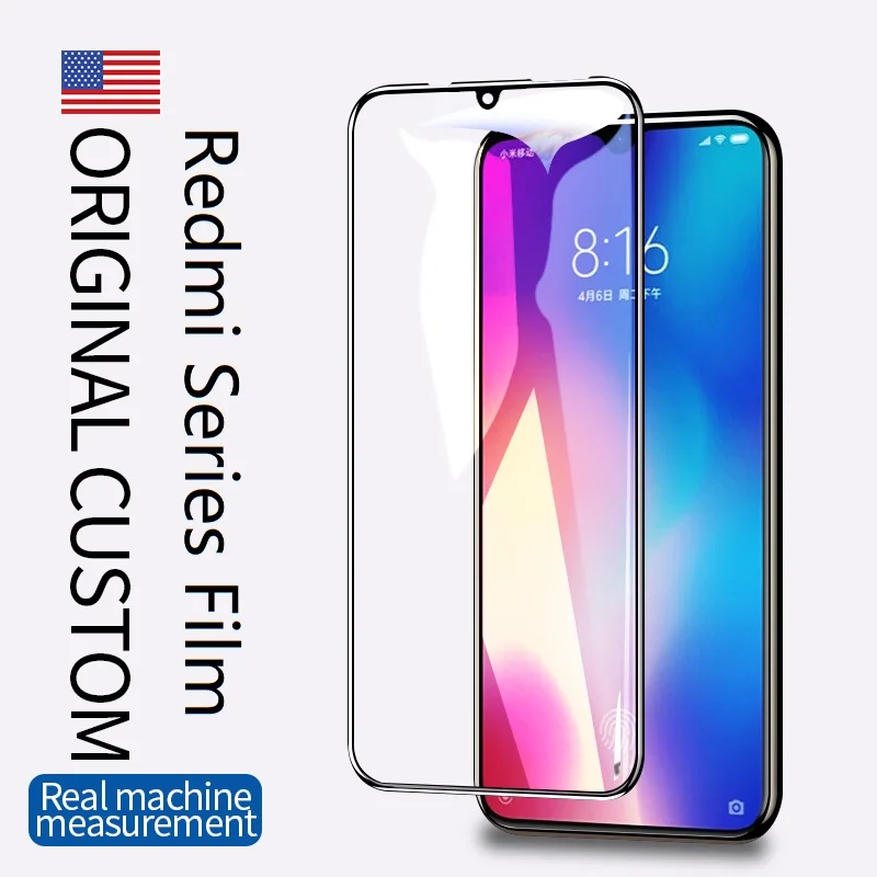 Закаленное стекло для Xiaomi Redmi Note 7 8 Pro K20 HD Защитное экрана 9D защитная пленка на