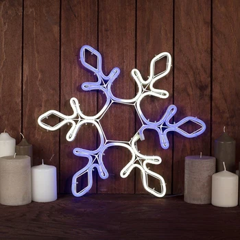 

Figure from neon "Snowflake", 37 cm, 288 LED, 12V, controller 8 modes, BLUE-WHITE 4357351