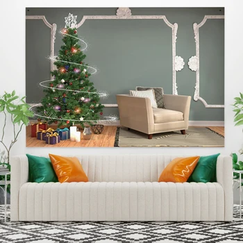 

Christmas Holiday Printing Tapestry Decor Window Printing Wall Hangings Art Wall Home Decor Living Room Bedroom Dormitory Decor