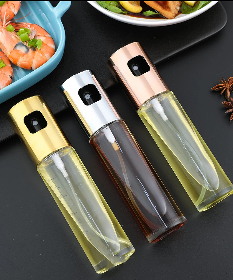 1pc Thickened Glass Leak-proof Oil Sprayer Bottle Pump Type For Cooking,  Barbecue, Frying, Grilling, Suitable For Olive Oil, Vinegar Dressing, Soy  Sauce, Portable Kitchen Gadget