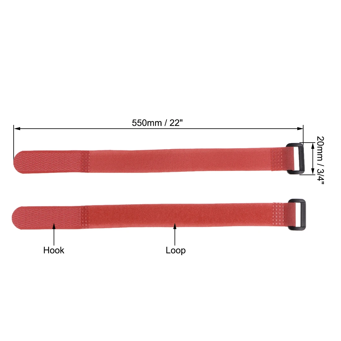 Uxcell 5 шт. RC Lipo ремни для аккумулятора 20x550 мм нейлон Kundled ремни нескользящие для электронных проводов и других предметов(красный