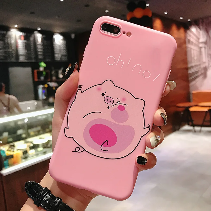 Милый чехол для телефона с рисунком поросенка iphone X XS Max XR 6 6s 7 8 plus модные забавные