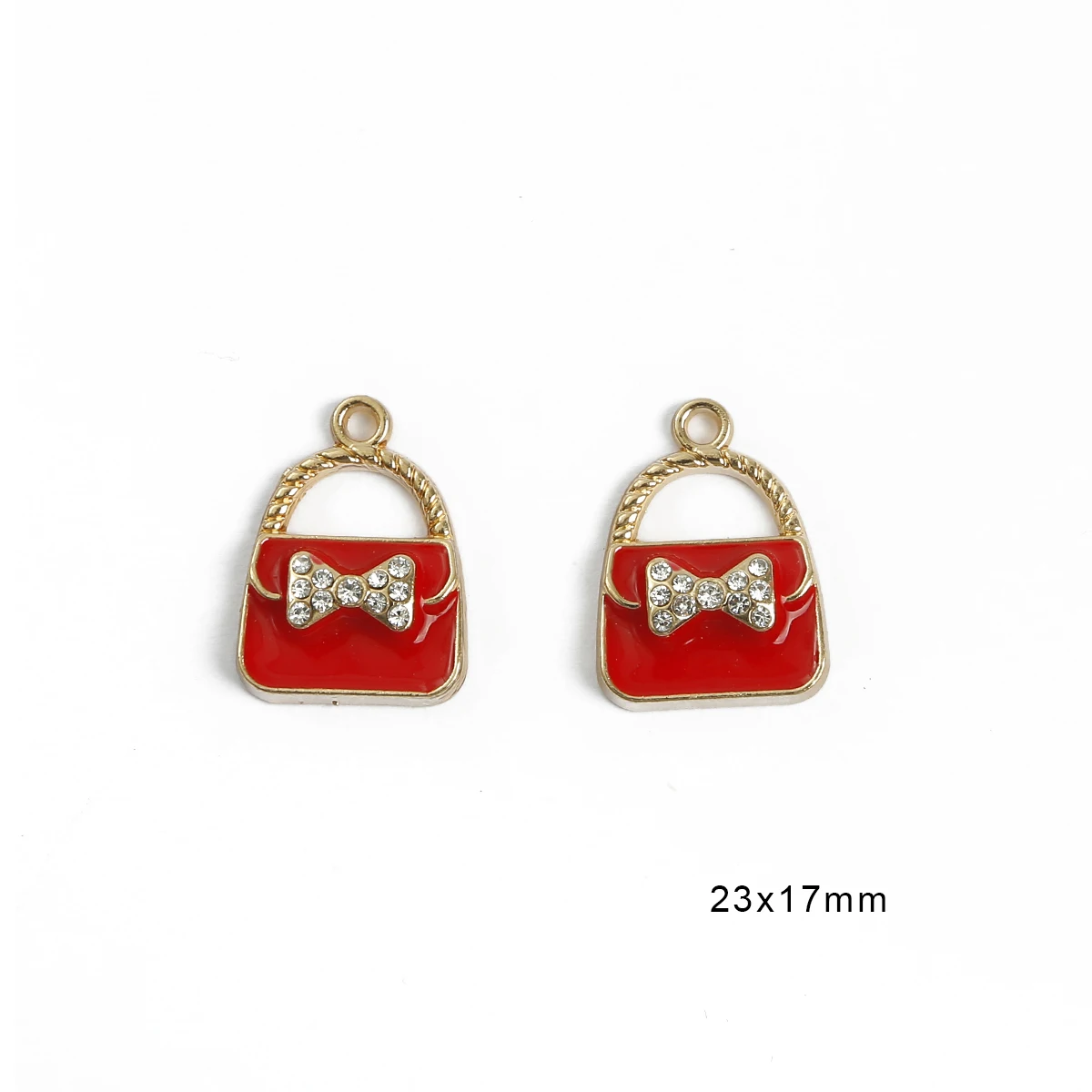 38 Pcs Enamel Lipstick Charms - Rhinestone Makeup Pendants For DIY Jewelry Making