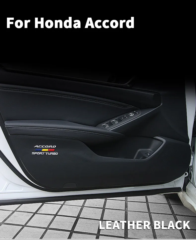 Анти-грязный анти ногами коврик двери коврик для 10th Honda Accord тюнинг салона Декоративные аксессуары кожаная дверь