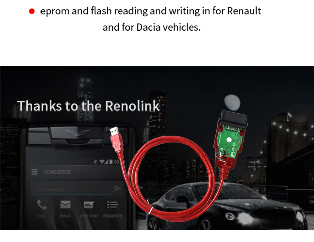 Renolink forRenault ECU программист V1.52 CD Программное обеспечение ключ кодирования UCH соответствие приборной панели кодирование ECU сброс функции