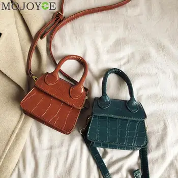 

Mini Small Square Bag Fashion New Quality PU Leather Women's Handbag Crocodile Pattern Chain Shoulder Messenger Bags