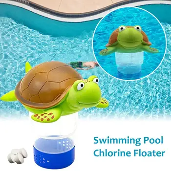 

Vinyl Animal Floating Swimming Pool Chlorine Dispenser Swimming Pool Cleaning Tablets Diffuser Color Random