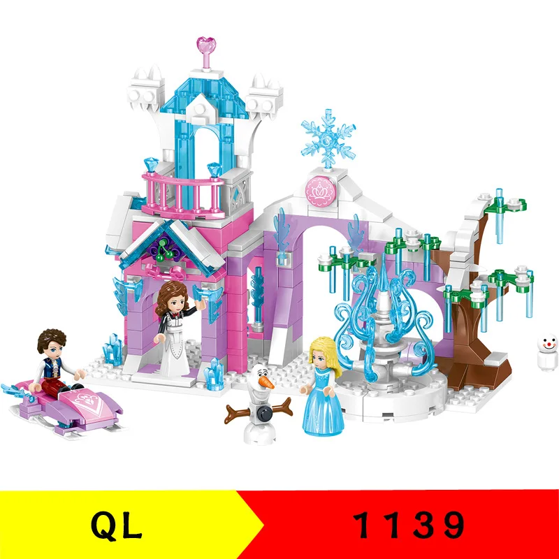 

QL1137 building block castle series San Milan fountain castle particle children's educational toys