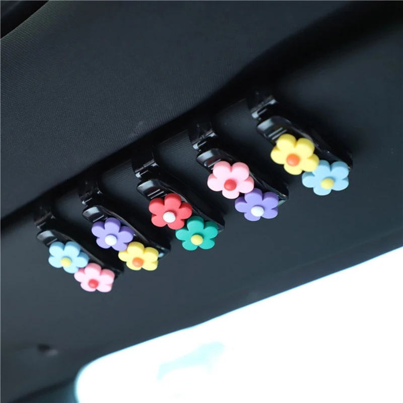 Car Sun Visor Sunglasses Eyeglasses Glasses Holder Clip Hanger Ticket Clip Fastener Holder Auto Accessories for Car
