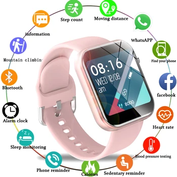 

LIGE 2020 New Ladies Smart Watch Men Sport Tracker Women Heart Rate Fitness Monitor Color touch screen SmartWatch For Android IO