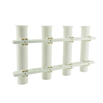

1 Set Plastic Fishing Rod Holder With 4 Tubes Rack For Marine Boat White