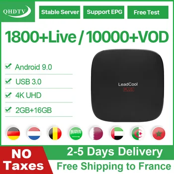 

Leadcool Plus Qhdtv Iptv Subscription Arabic Belgium Box Android 9.0 IPTV Germany Dutch Morocco Algeria No APP Include