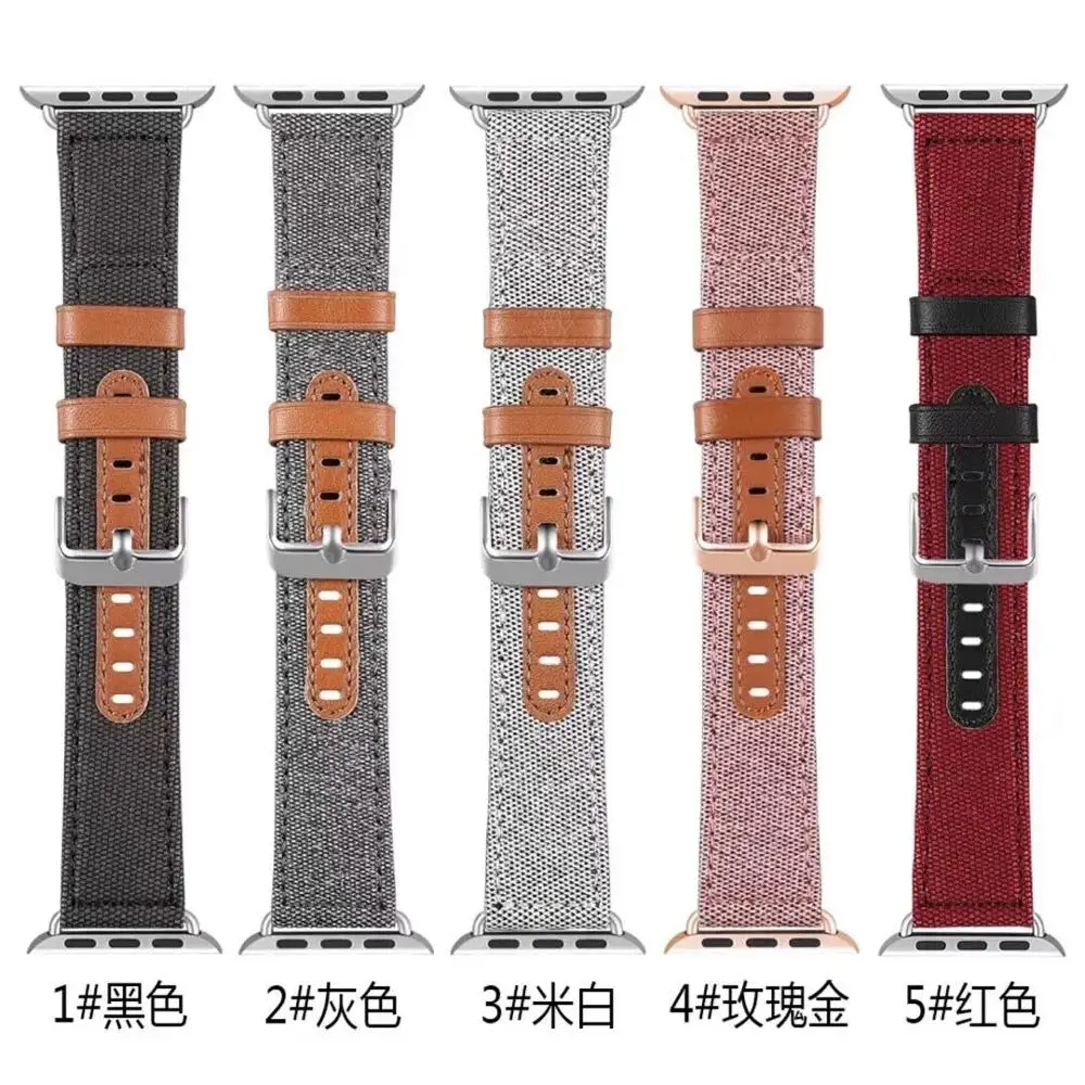 Серия 5 4 3 2 1 тканевый кожаный ремешок для apple watch band 42 мм 44 мм iwatch 5 браслет для iwatch band 38 мм 40 мм браслет