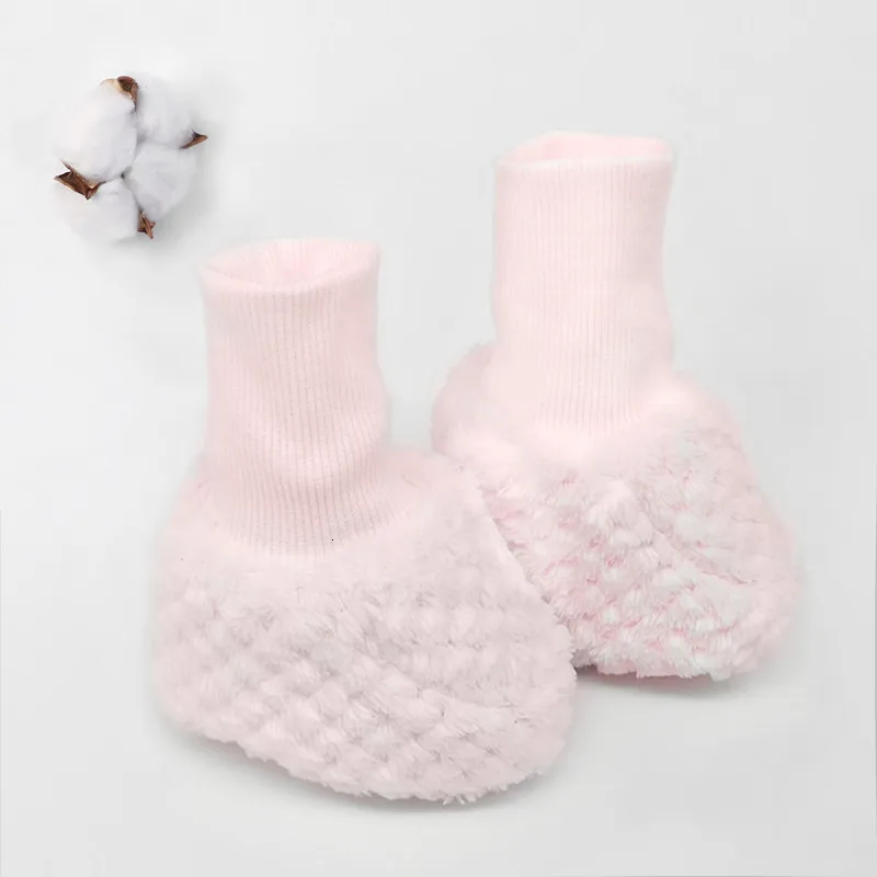 Thickening Socks Уплотненные теплые Нескользящие варежки для детей от 0 до 12 месяцев, теплые зимние хлопковые перчатки для малышей, удобные высококачественные варежки для новорожденных - Цвет: Thickening Socks