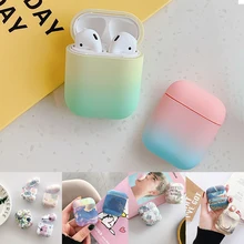 For AirPods Pro Case Earphone Case Gradient Rainbow Color /flower Protective case fundas For Air pods 1/2 cover for 에어팟 케이스 capa
