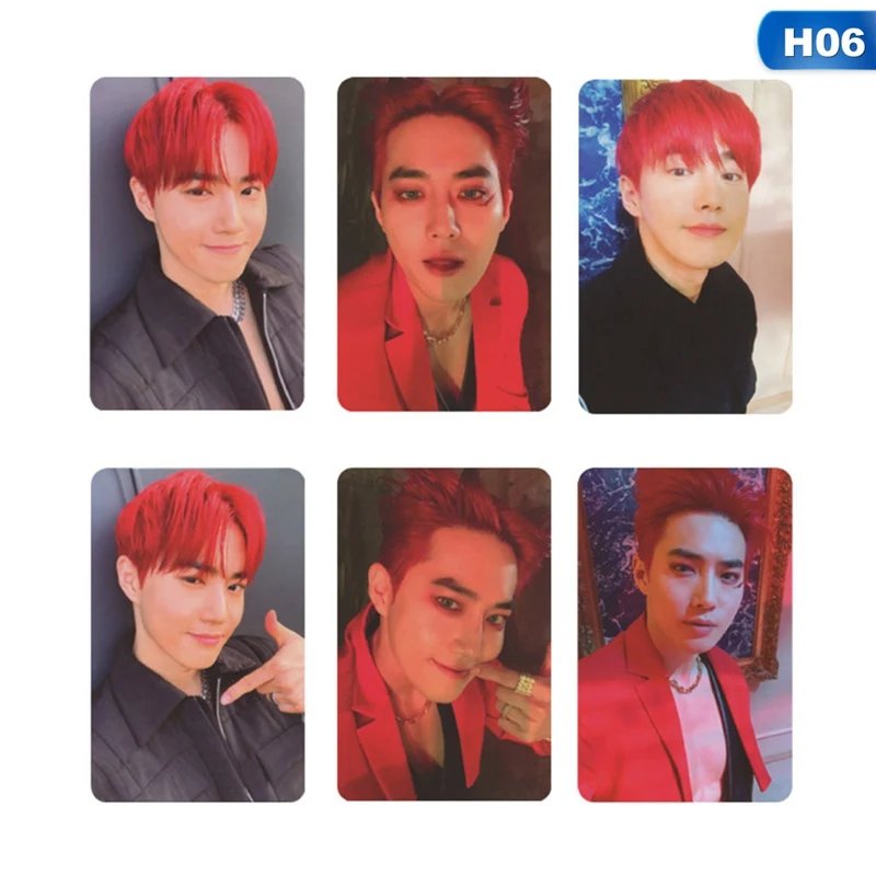 

For 6Pcs/set KPOP EXO Album Universal The War Collection HD Photo Card PVC Cards Self Made LOMO Card Photocard